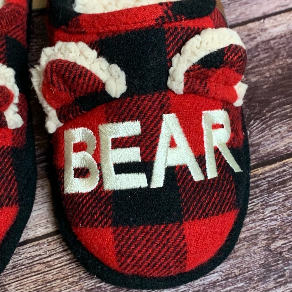 Dear Foams Lil Bear Buffalo Check Clog Slipper - Picture 4 of 7